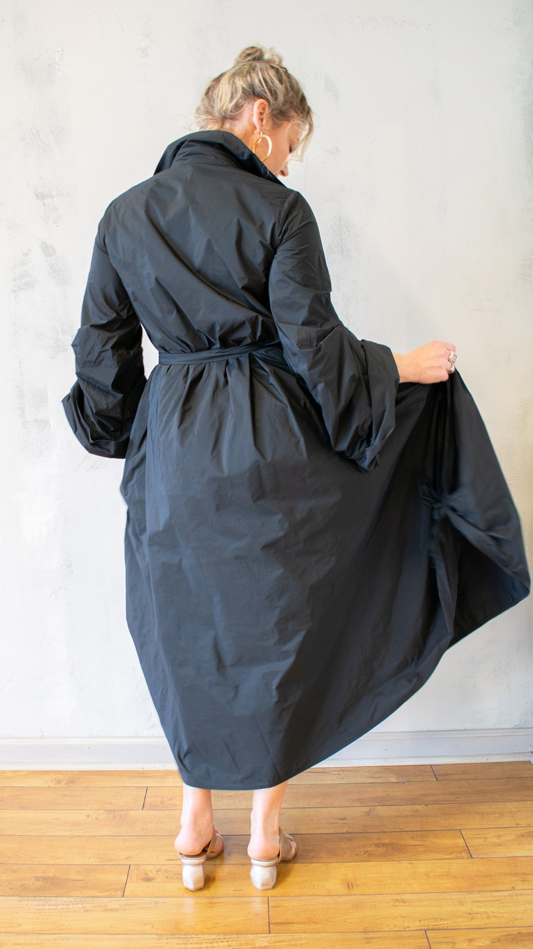 Taffeta Full Dress with Belt