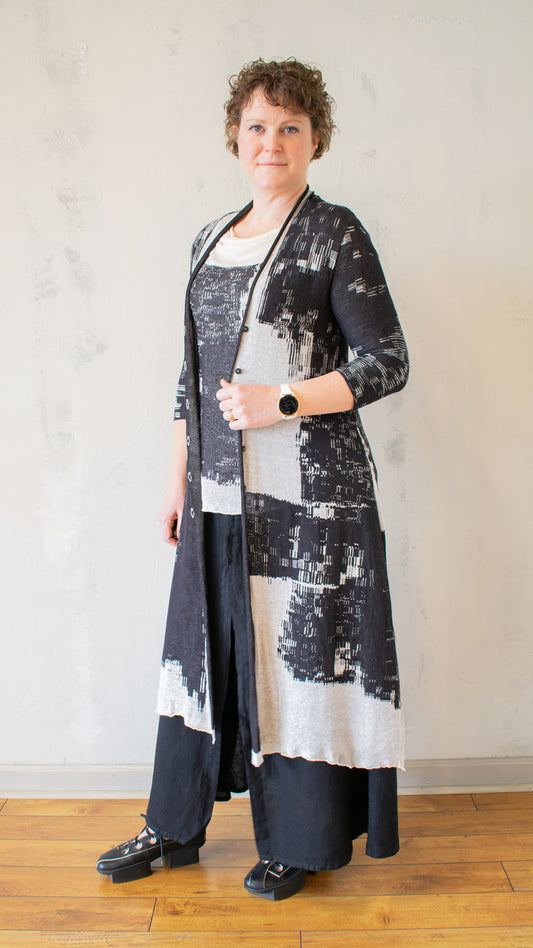 Jacquard Knit Duster