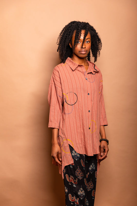 Hand-Painted Tilt Button-Up