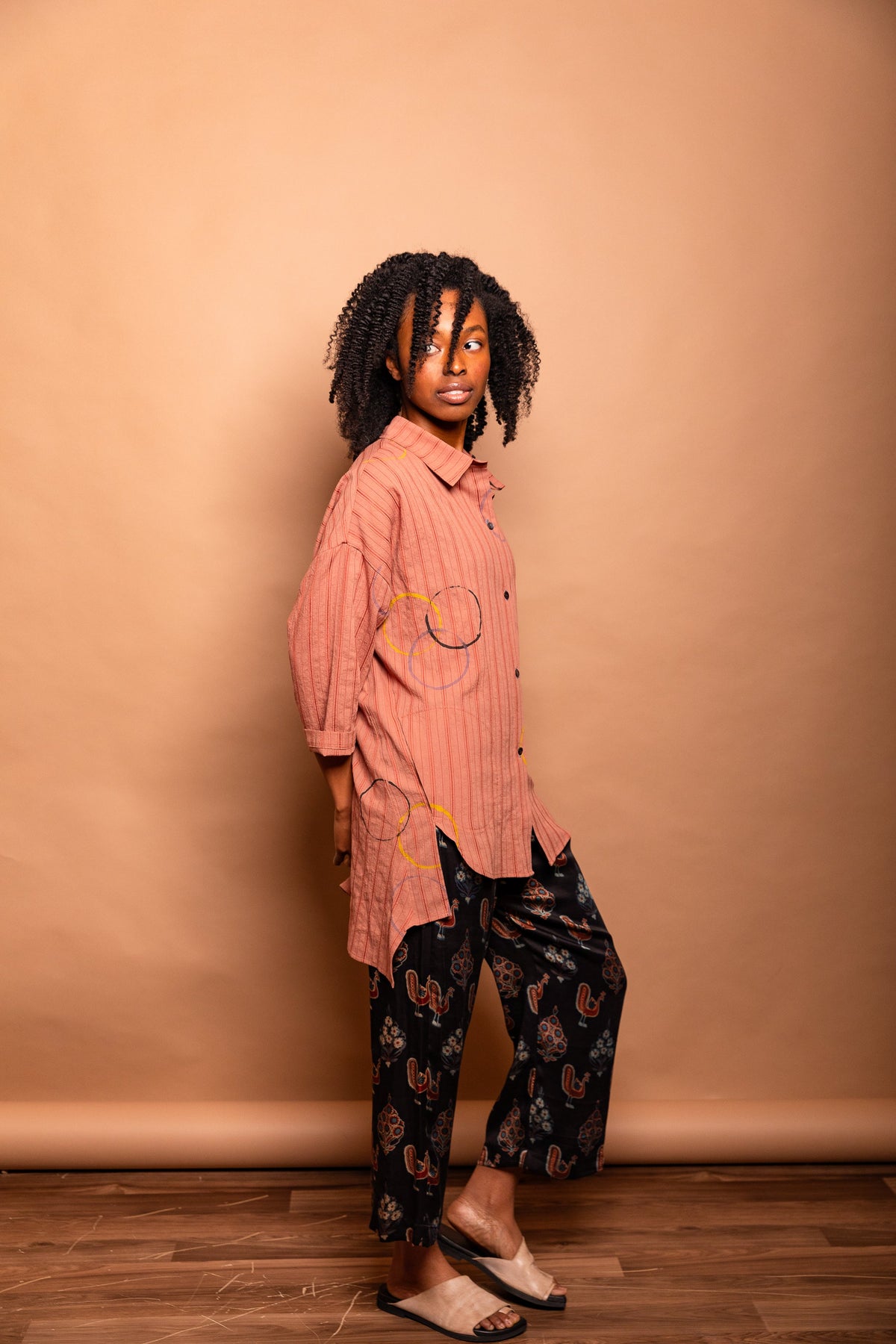 Hand-Painted Tilt Button-Up