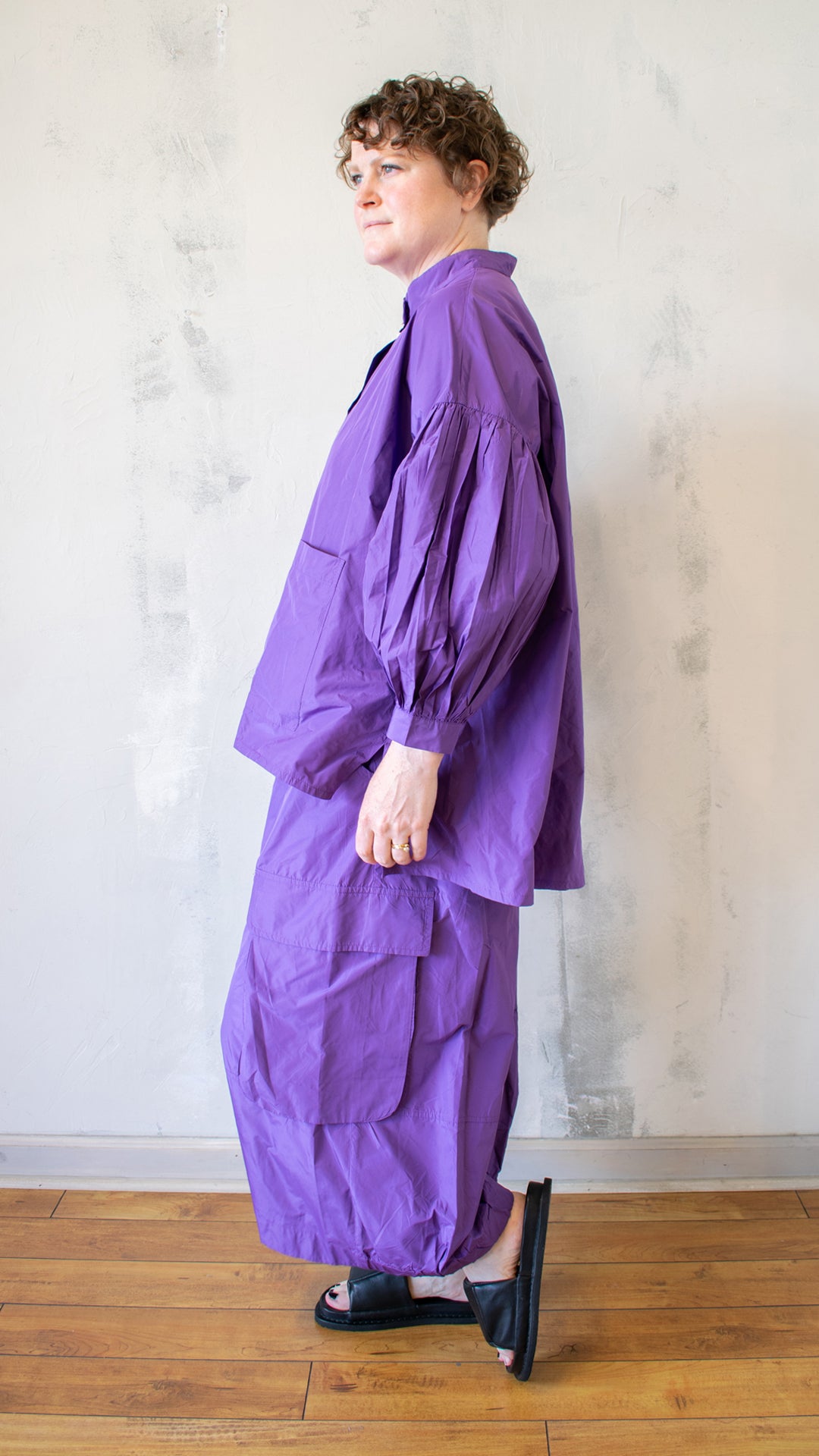 Essential Puff Sleeve Shirt in Violet