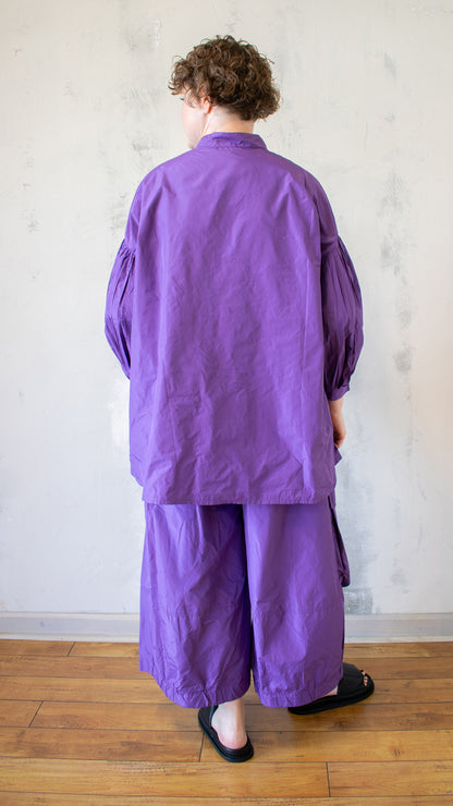 Essential Puff Sleeve Shirt in Violet