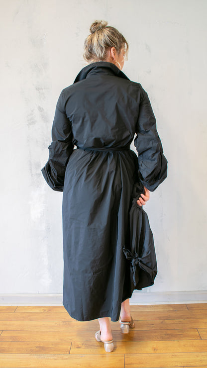 Taffeta Full Dress with Belt