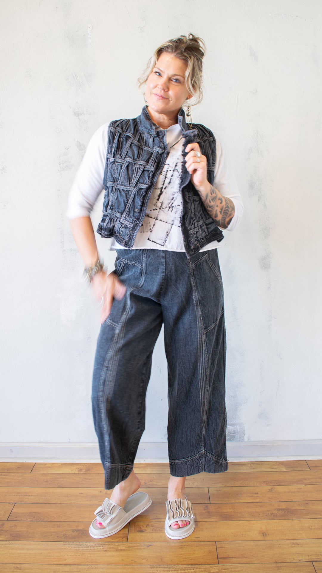 Weave Vest in Mica