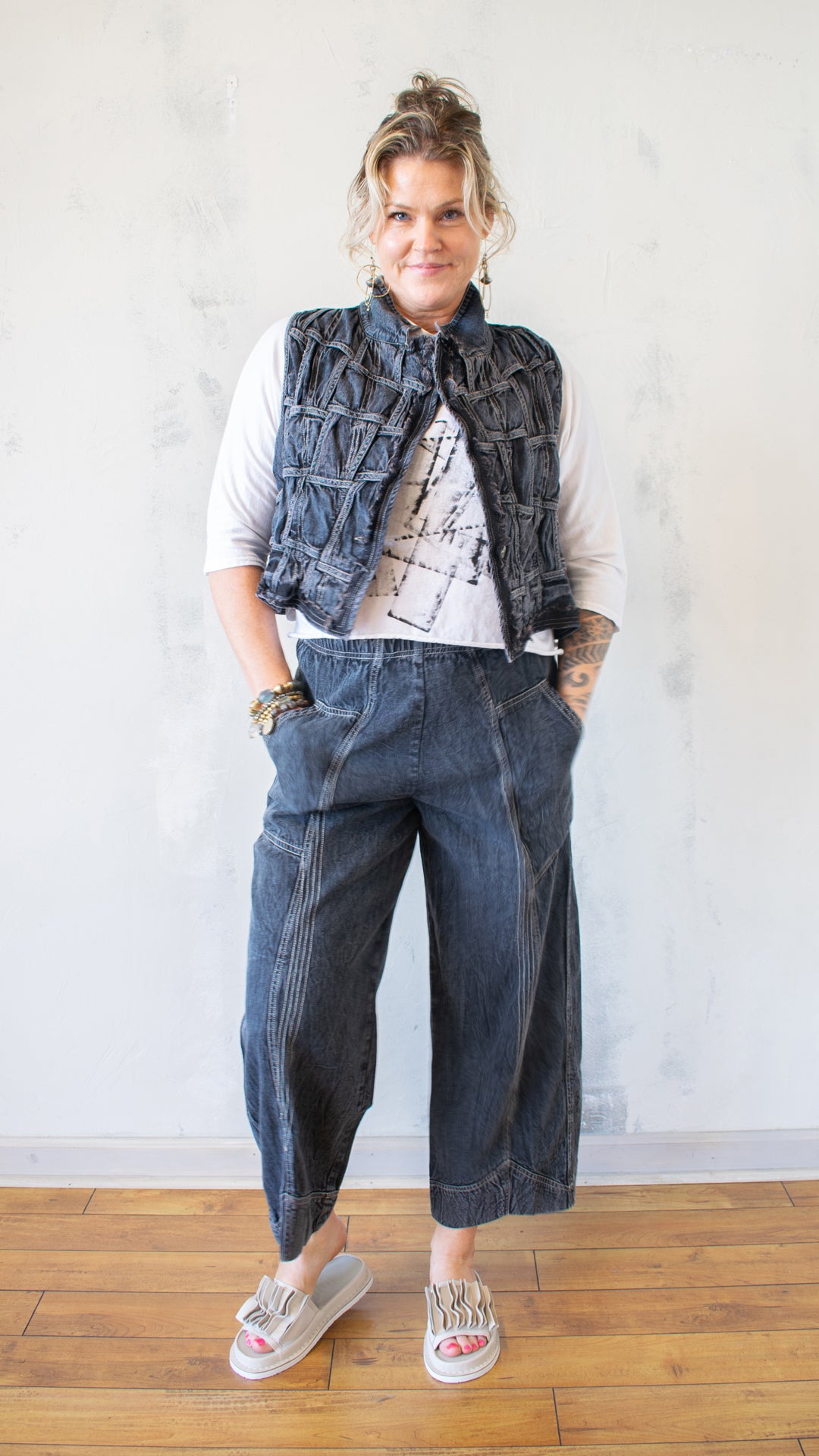 Weave Vest in Mica