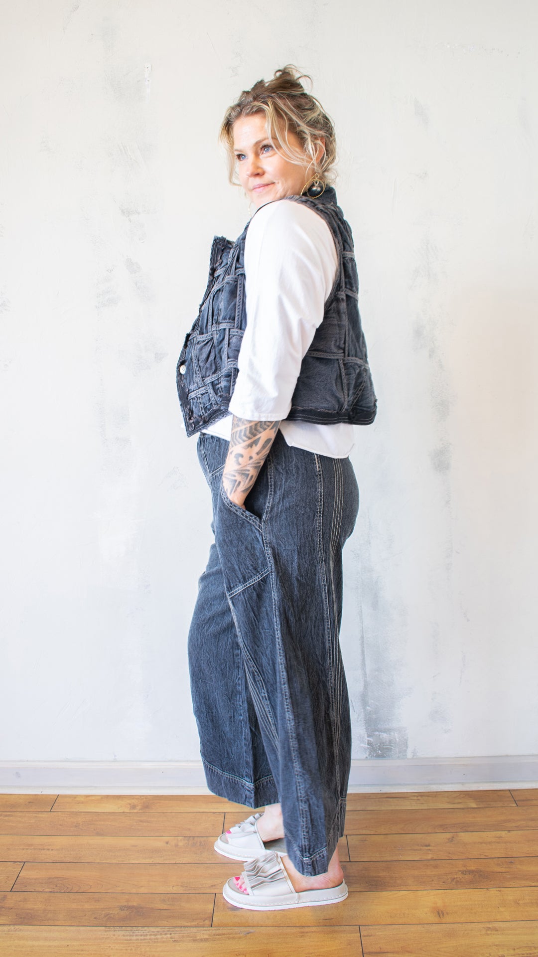 Weave Vest in Mica