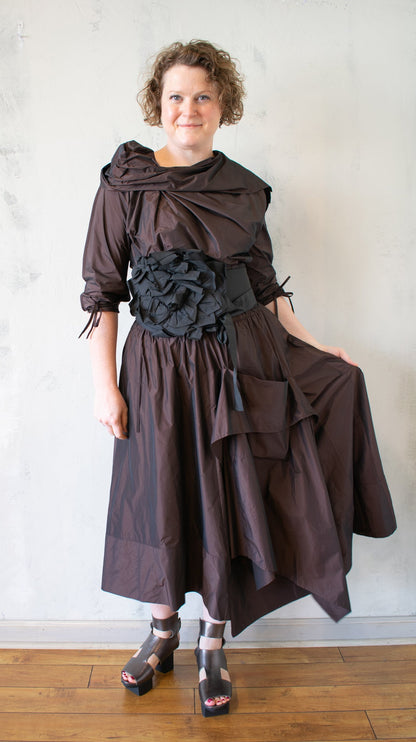 Chocolate After Dark Taffeta Blouse