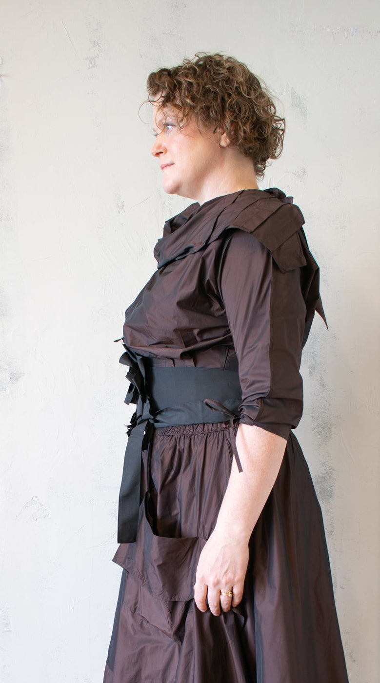 Chocolate After Dark Taffeta Blouse