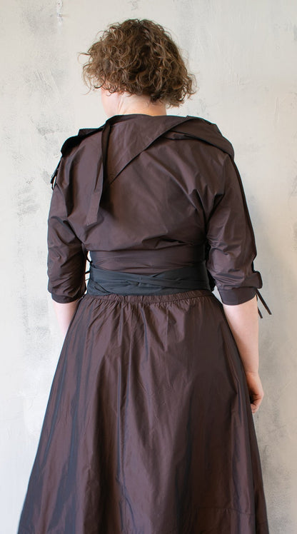 Chocolate After Dark Taffeta Blouse