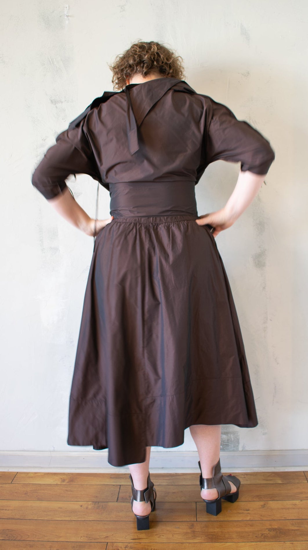 Chocolate After Dark Taffeta Blouse