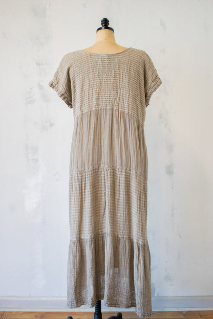 Bottega Di Brunella: Tiered Dress in Fossile