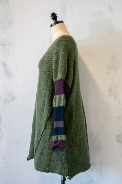 Paper Temples; Green Knit Sweater