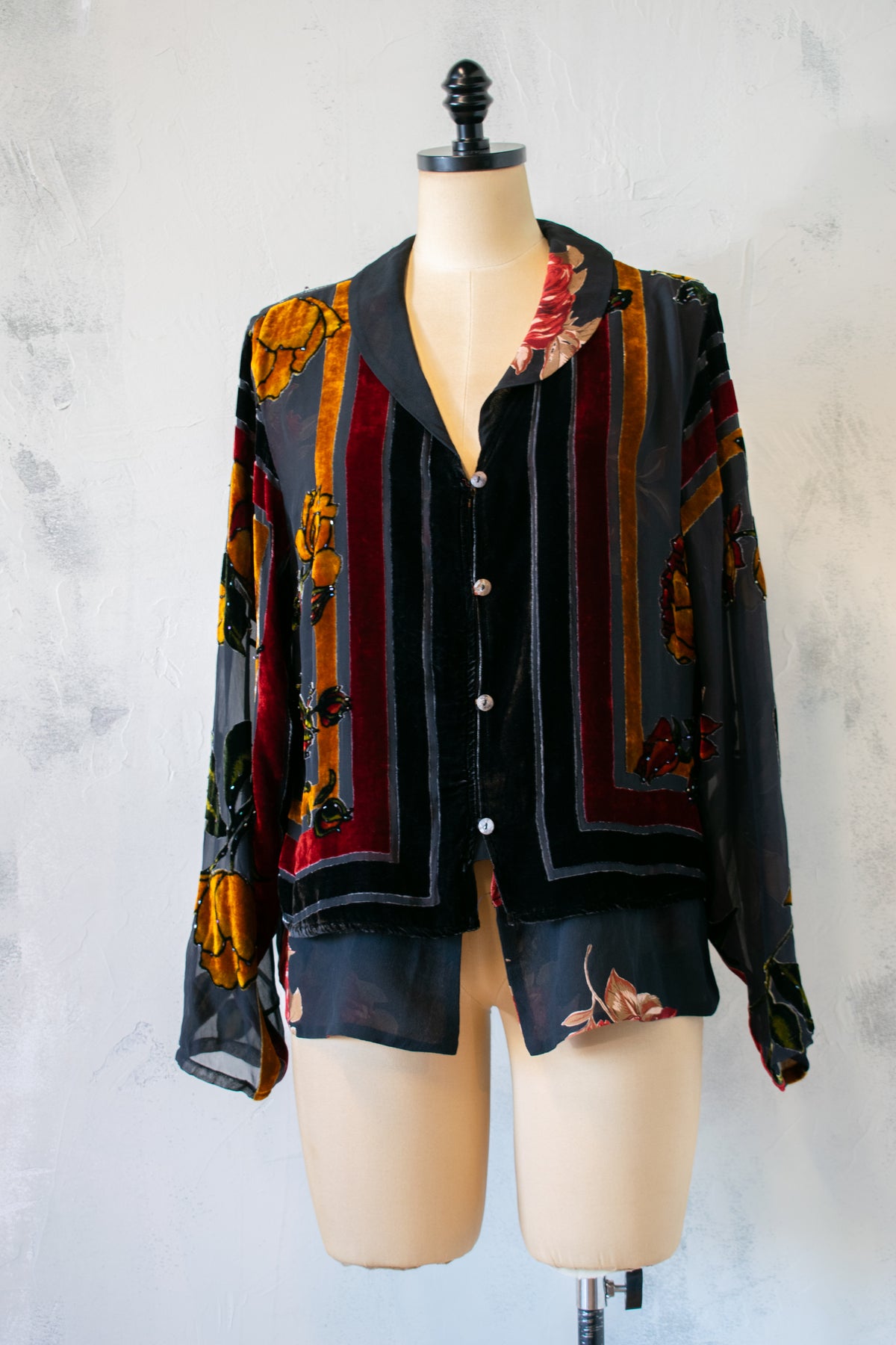 Citron; Cut Velvet Blouse