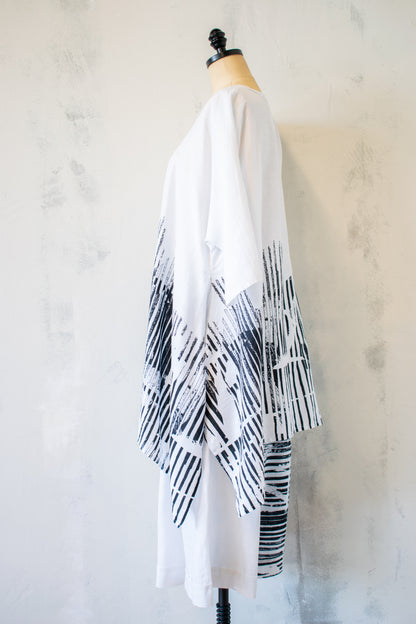 Ralston; Linen Tunic with Black Graphic
