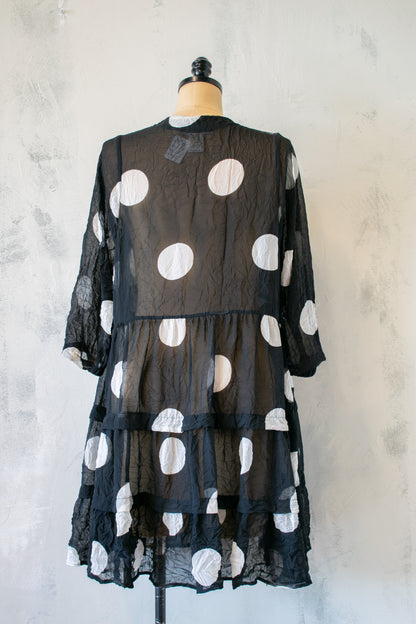 Alembika; Polka Dot Sheer Tunic