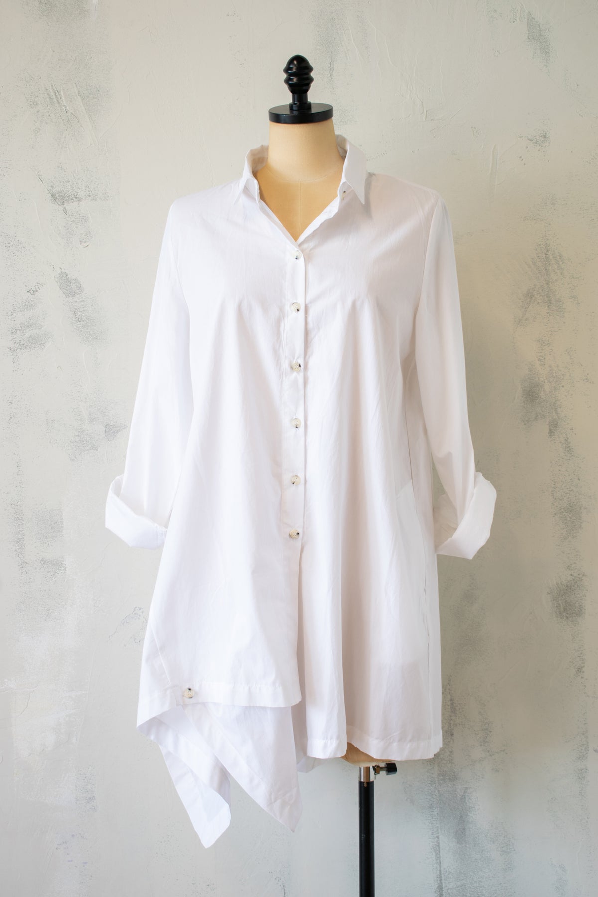 Urban by Alembika: White Tunic Button Down