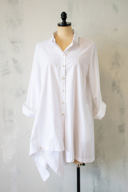 Urban by Alembika: White Tunic Button Down