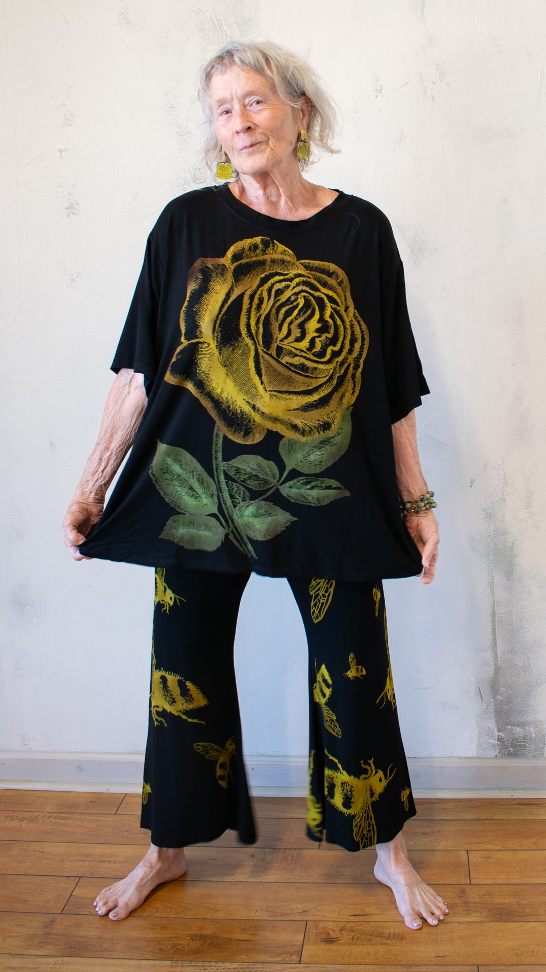 Rose Boyfriend Tee Yellow