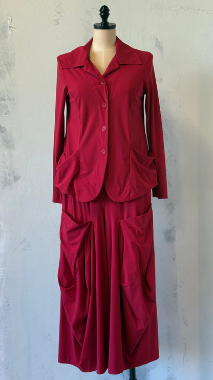 Alembika Red Big Pocket Pant