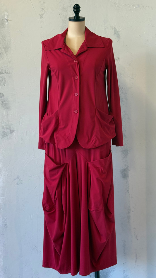 Alembika Red Blazer with side pockets