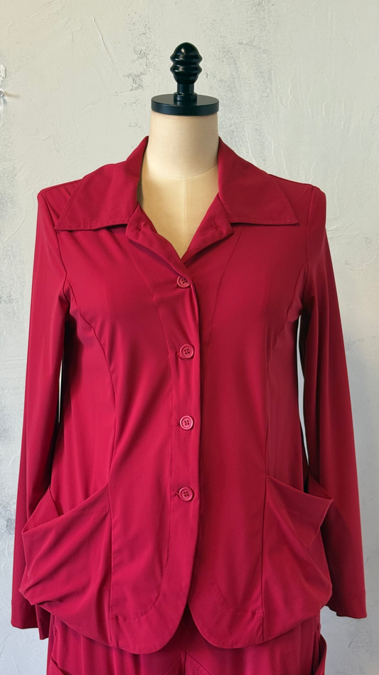 Alembika Red Blazer with side pockets