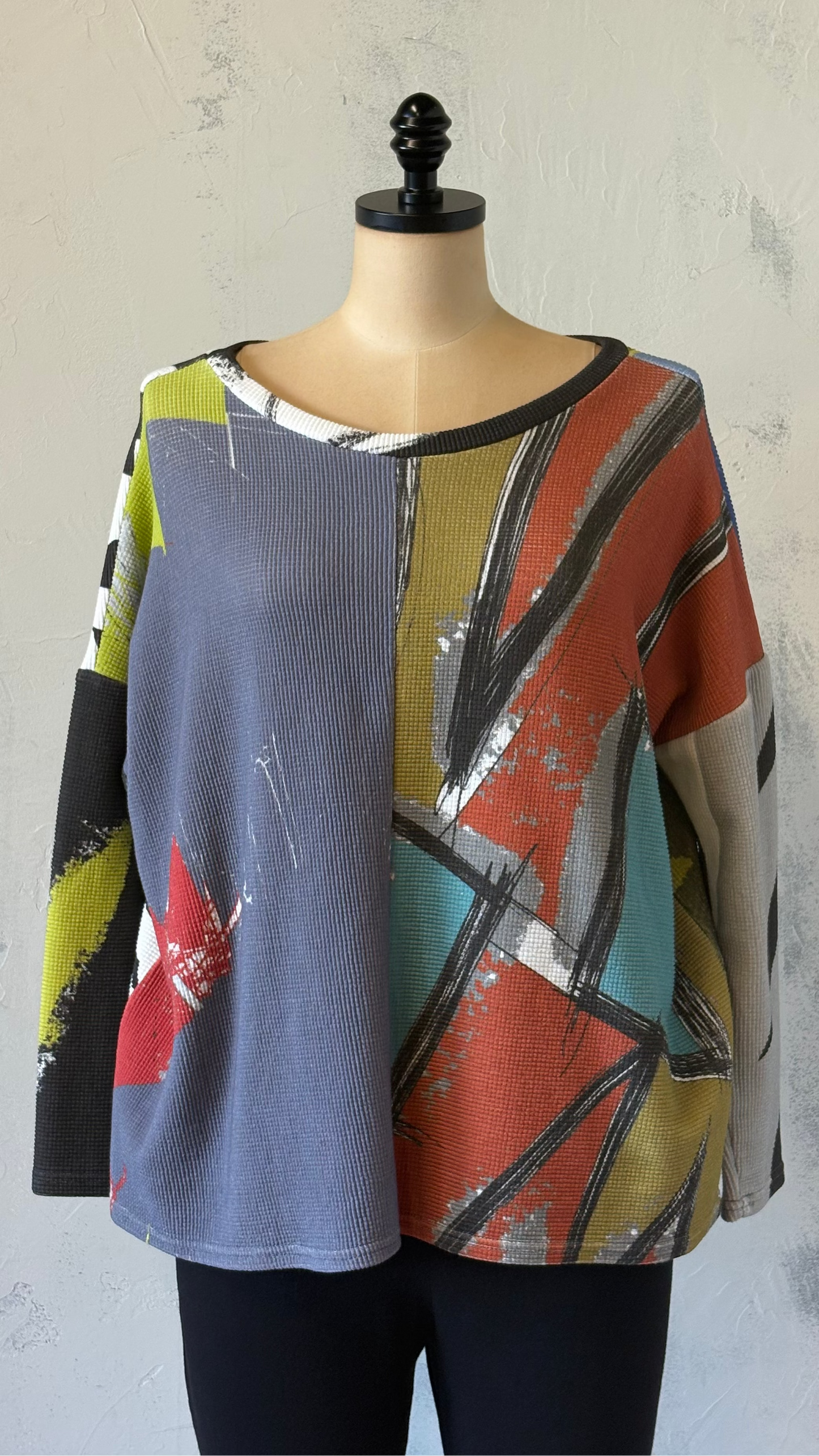 Printed Henley Top