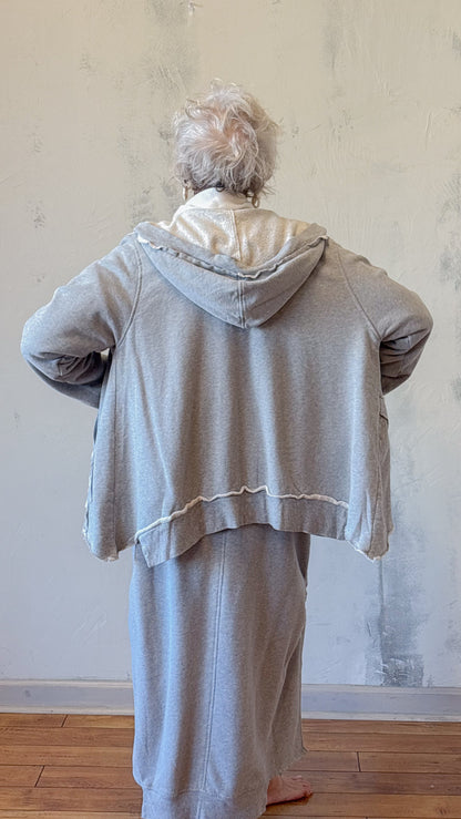 Hooded Button-Front Jacket
