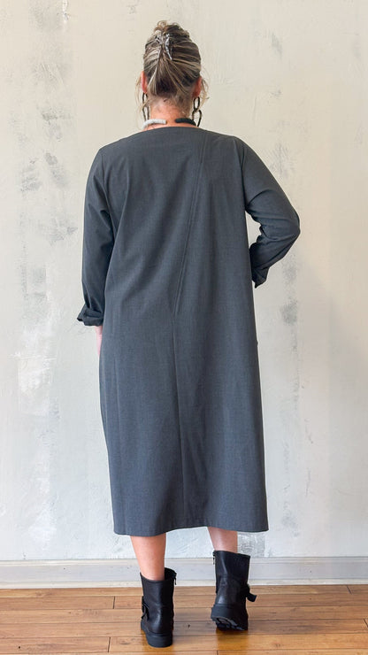 Charcoal Midi Pocket Dress