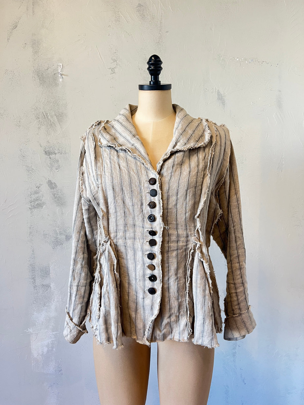 Krista Larson Stripe Linen Jacket