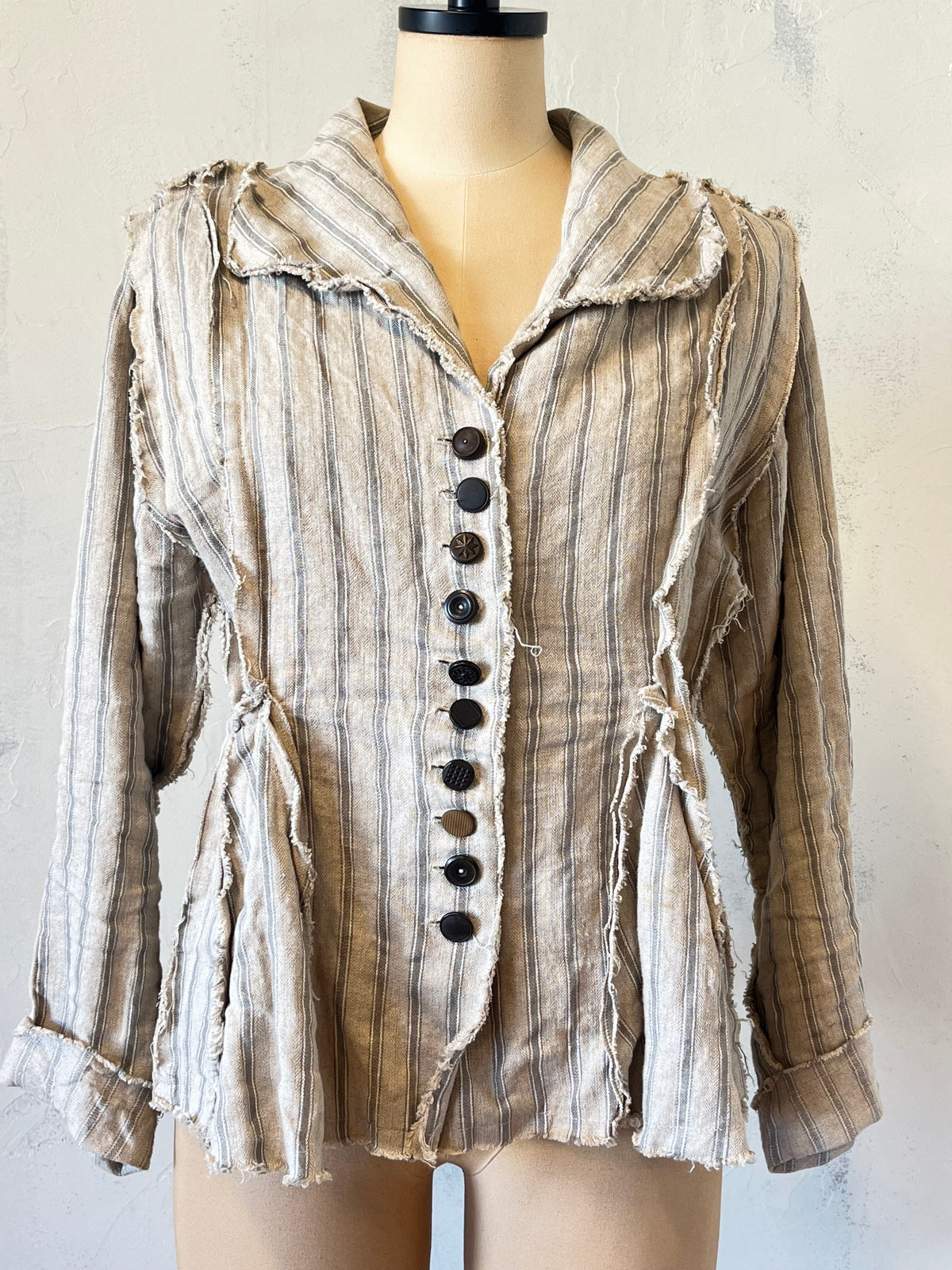 Krista Larson Stripe Linen Jacket