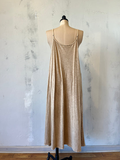 Krista Larson Knit Gold Tank Dress