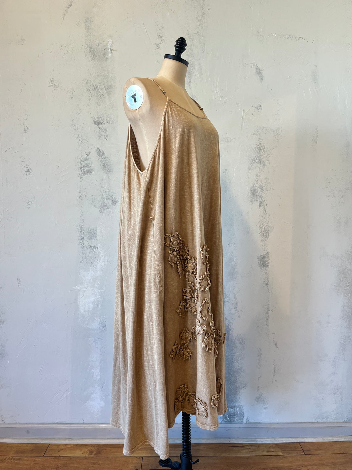 Krista Larson Knit Gold Tank Dress