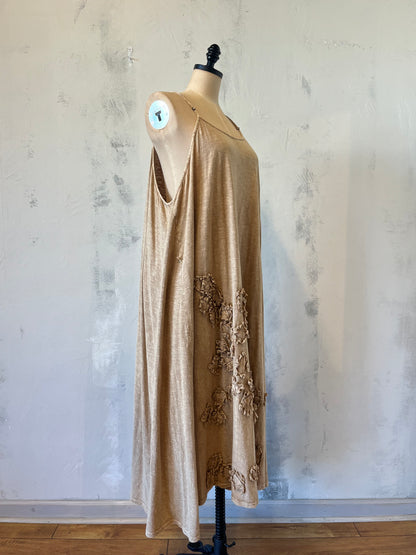 Krista Larson Knit Gold Tank Dress