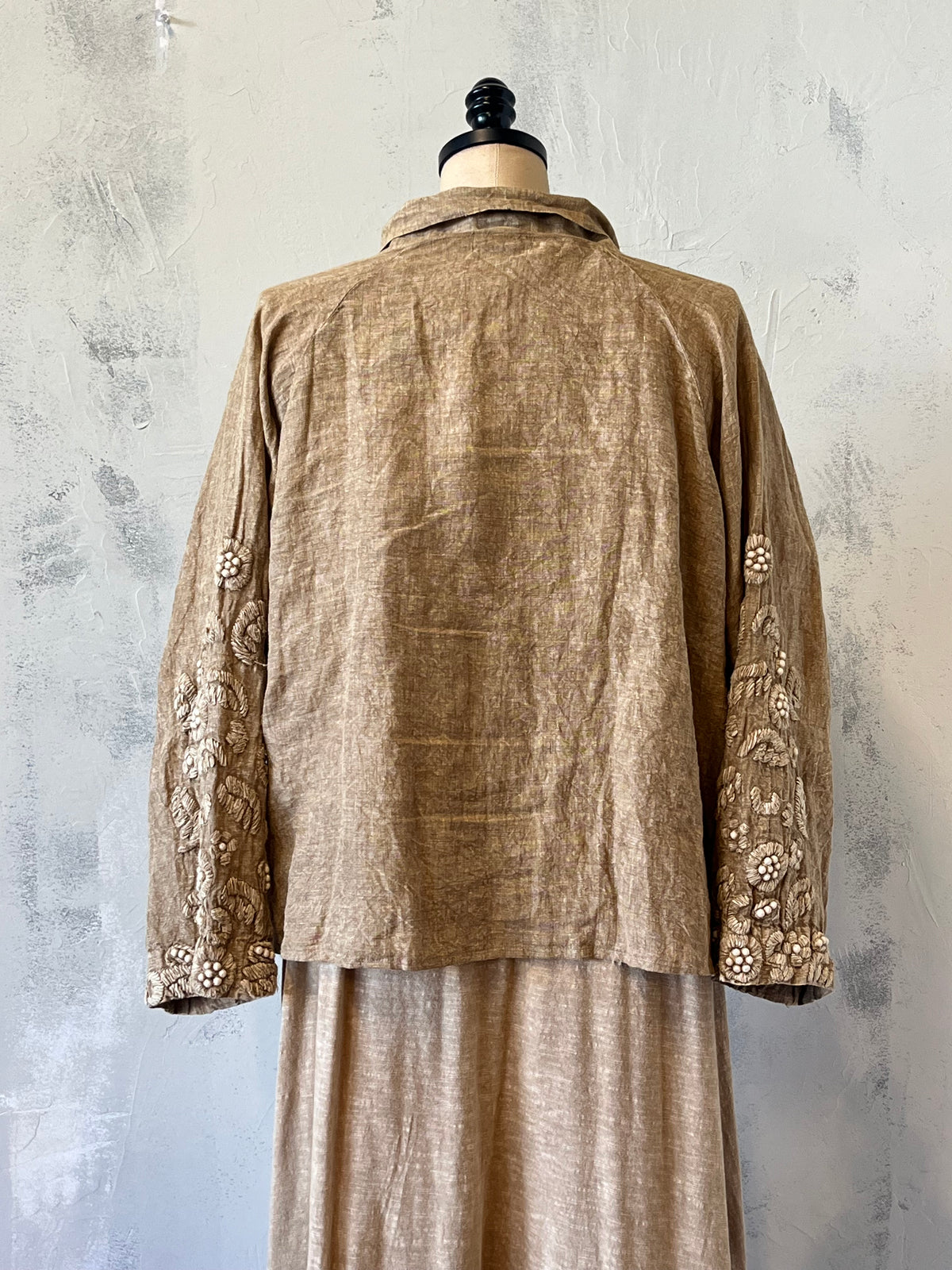 Krista Larson Linen Gold Short Jacket