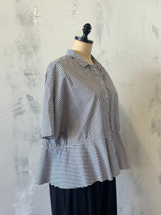 Paper Temples Stripe Button Down Top