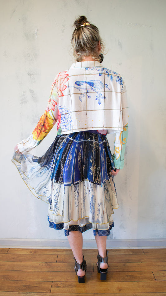 Skirt Chiffon - Ocean Washed Tiles