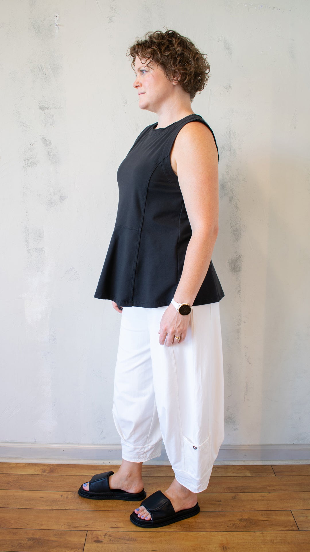 Tucks Crop Pant (Multiple Colors)