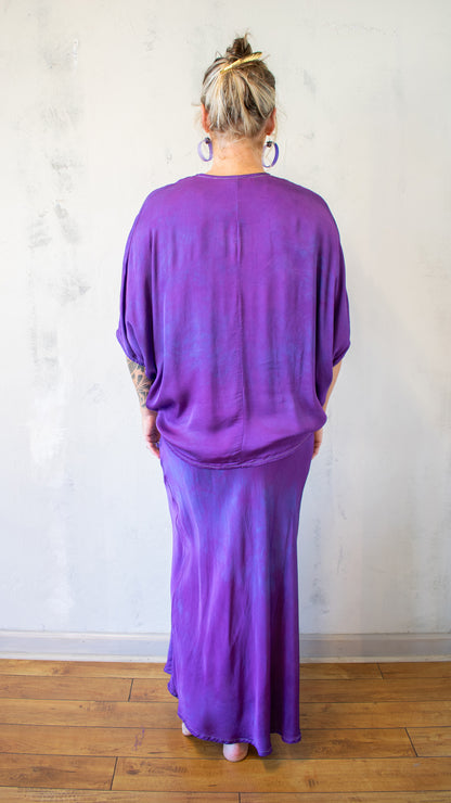 Ria Shirt in Hand-Dyed Purple