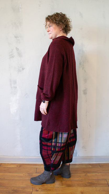 Melange Cardigan in Lava Melange