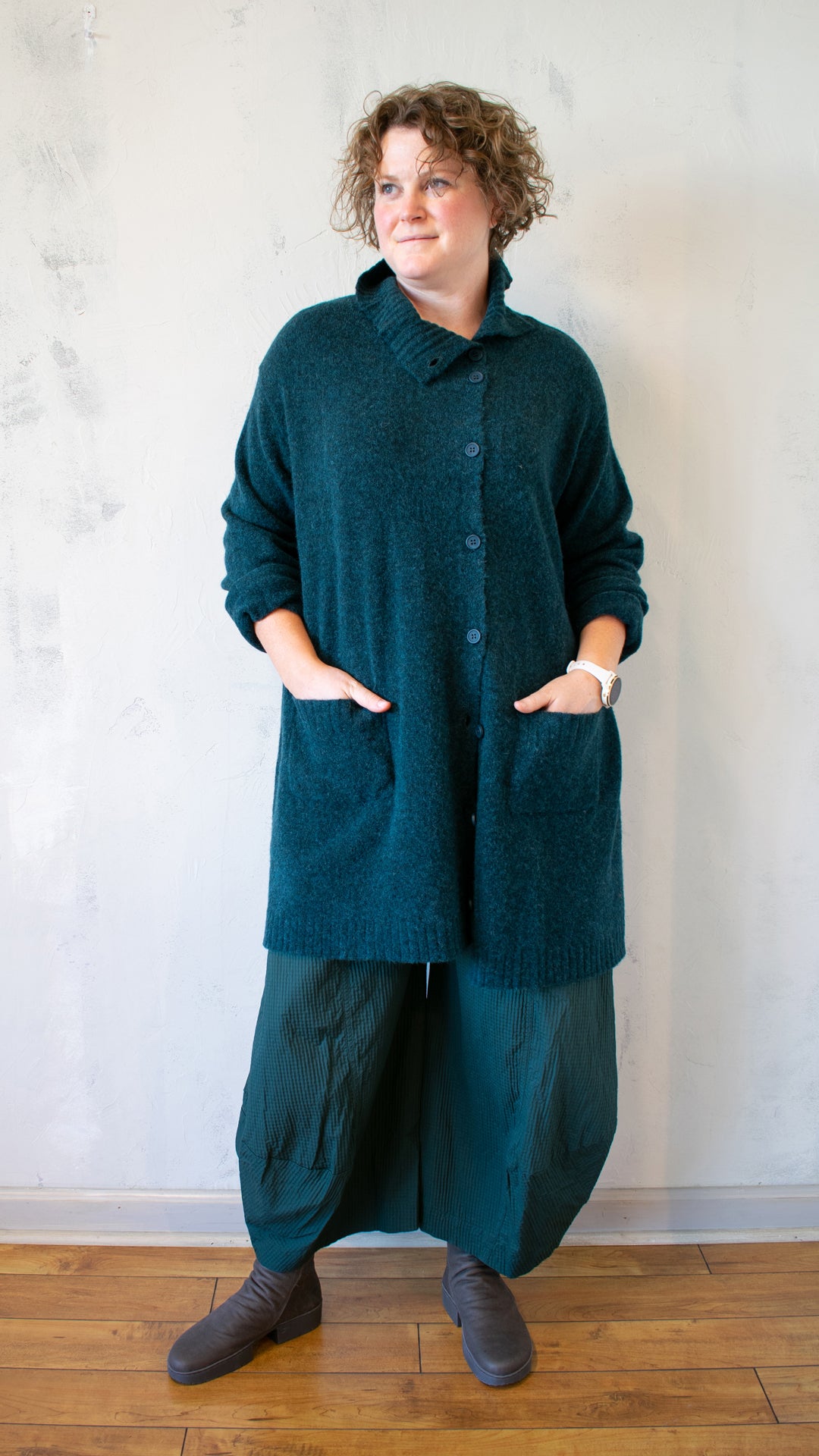 Melange Cardigan in Lava Melange