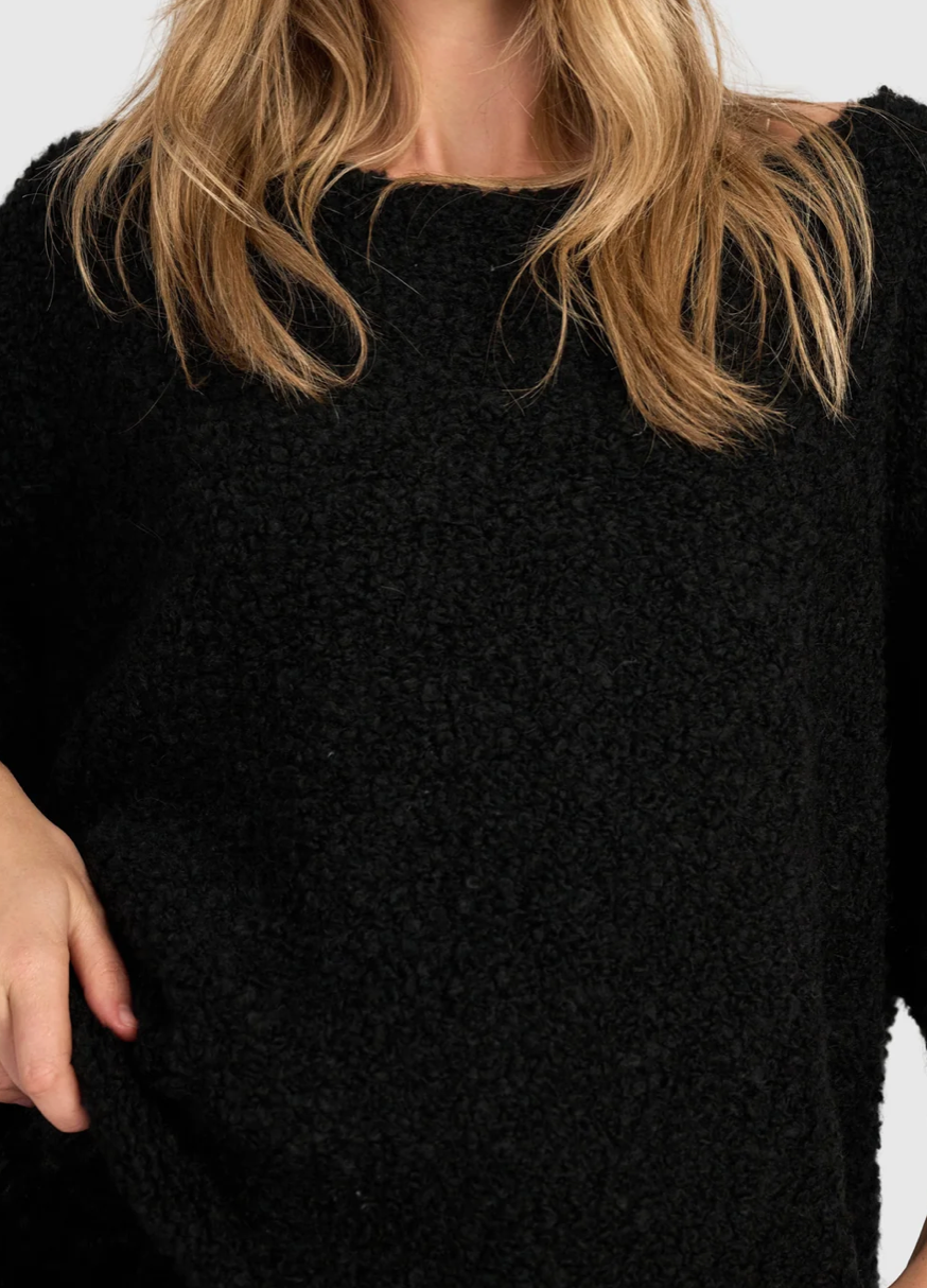 Brio Boucle Sweater in Ink