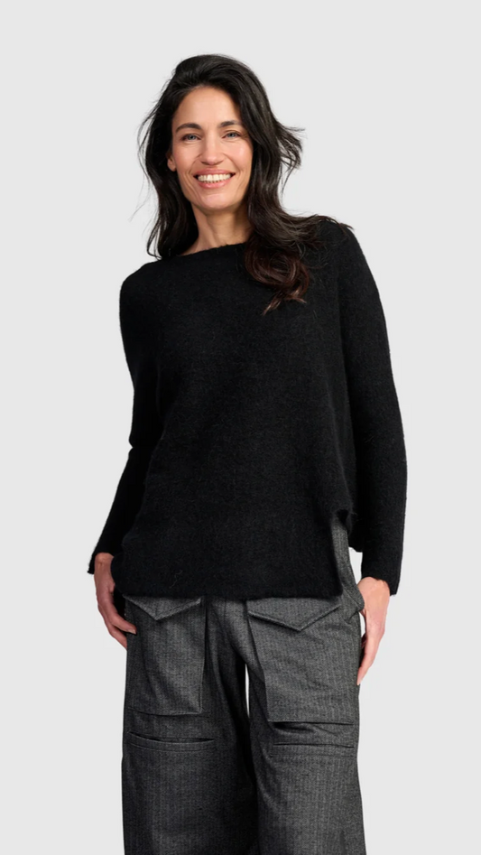 Sculpt Boxy Sweater in Black