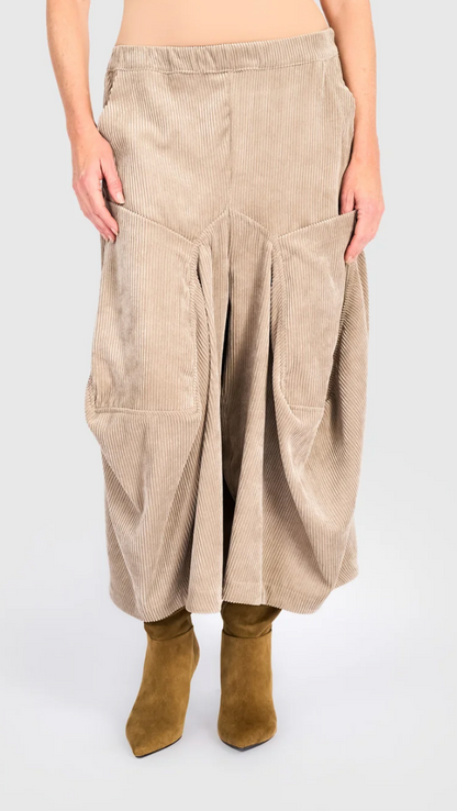 Cord Harem Pant in Sand