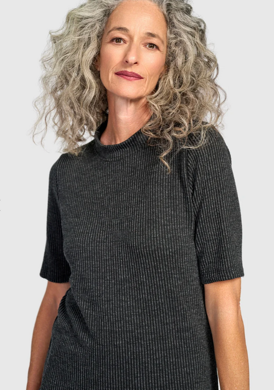Urban Marle Rib Mock Neck Top