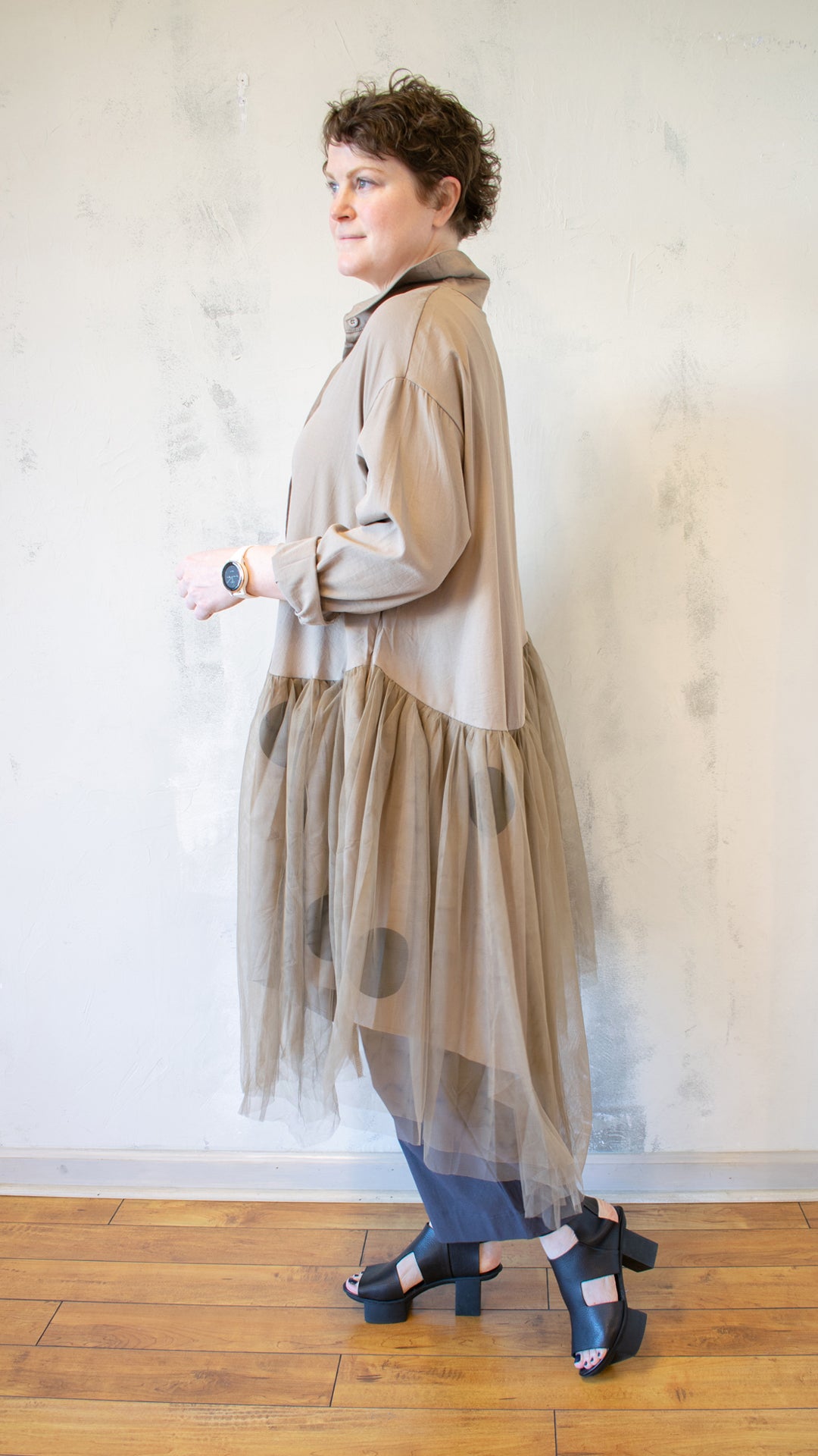 Tulle Shirt Dress