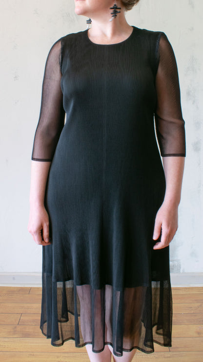 Black Pleated Dress