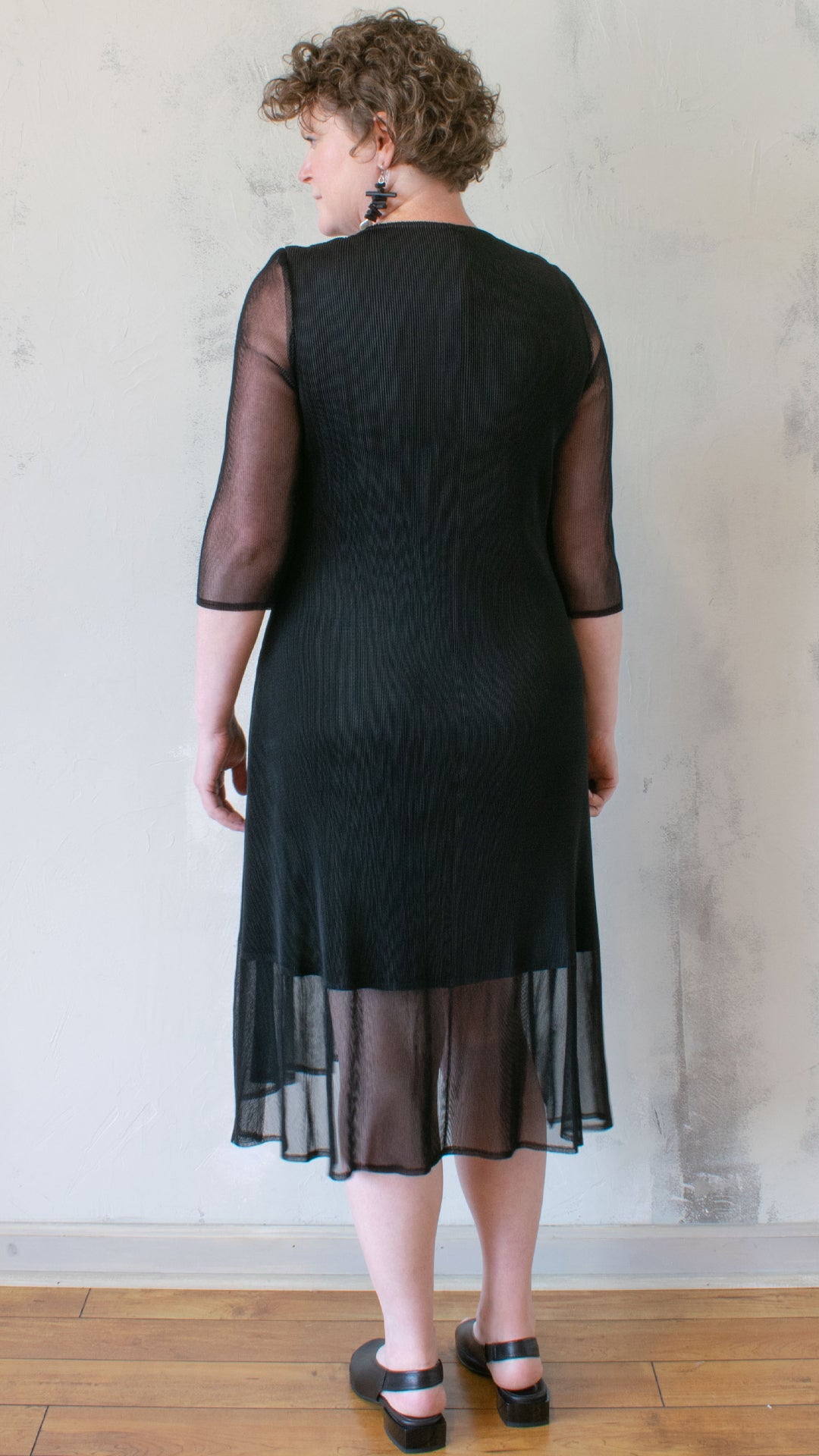 Black Pleated Dress