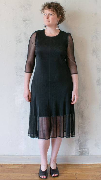 Black Pleated Dress