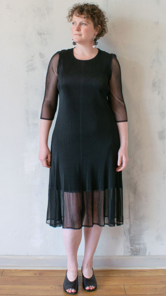 Black Pleated Dress