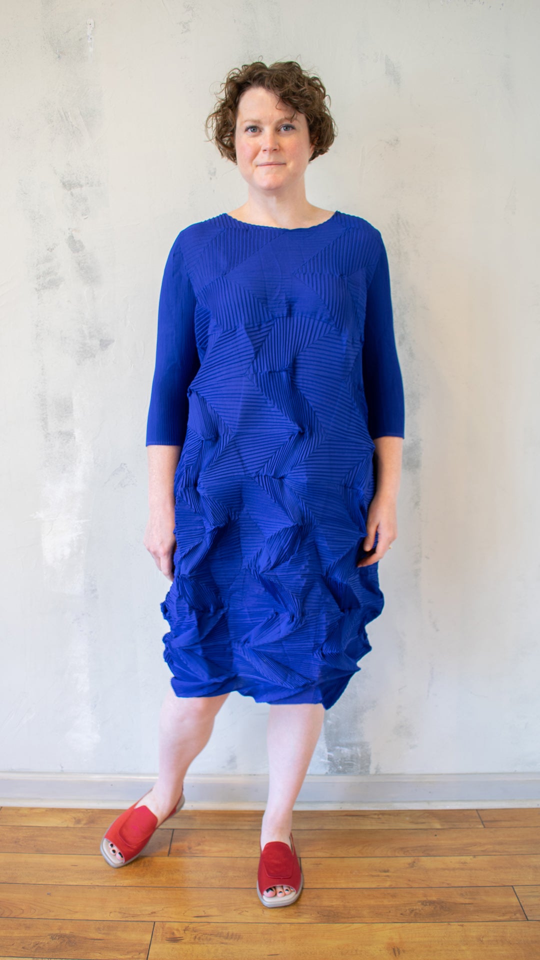 Micro Pleat Dress (Multiple Colors)